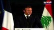الرئيس الفرنسي ايمانويل ماكرون من بيروت باللغة العربية : بحبك يا لبنان