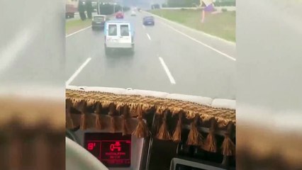 TIR'la makas atan şoför ölüme davetiye çıkardı