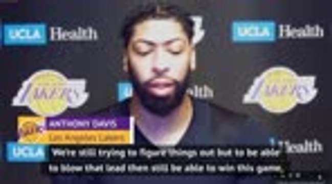 Lakers 'still figuring things out' - AD on team chemistry