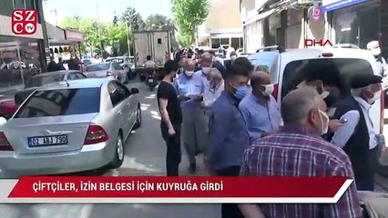 Çiftçiler, izin belgesi için kuyruğa girdi