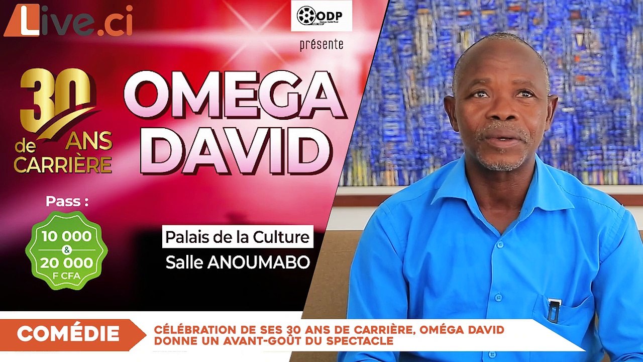 Extrait video :Célébration de ses 30 ans de carrière, Oméga David donne un avant-goût du spectacle