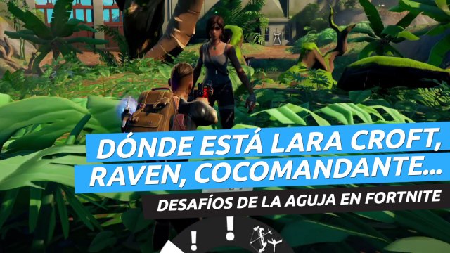 Dónde está Lara Croft, Raven Renacimiento, Cocómandante, Marzorquín y Tarana en Fortnite - misiones de La Aguja