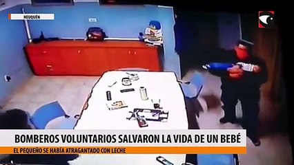 Bomberos voluntarios salvaron la vida de un bebé