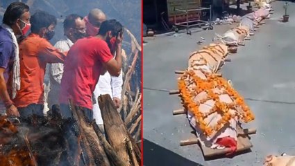 Korona onları tamamen ele geçirdi! Yakılmak için sıra bekleyen cansız bedenler dünyayı dehşete düşürdü