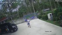 Gate Lands on Girl After She Lends a Hand to Close It
