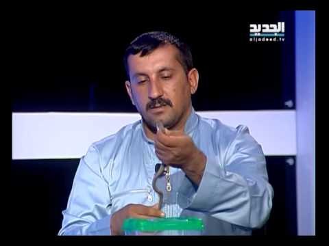 للنشر- شخص يأكل سم الافعى