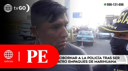 Hombre intentó sobornar a la Policía tras ser detenido material ilícito | Primera Edición