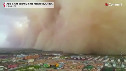 Tempête de sable dans le nord-ouest de la Chine