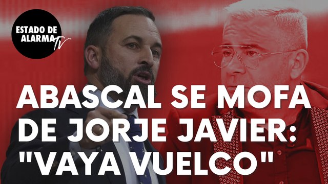 El presidente de Vox, Santiago Abascal, se mofa de Jorge Javier Vázquez: “Vaya vuelco”