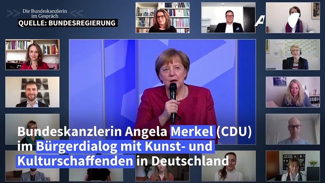 Kanzlerin im Bürgerdialog: Traurige Zeit für Kunst und Kultur