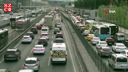 İstanbul'da trafikte yoğunluk
