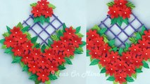 Easy Diy Craft Idea/Homemade Paper Flowers Wall Art/Origami Flower Wall Hanging/Home Decor Wallmate