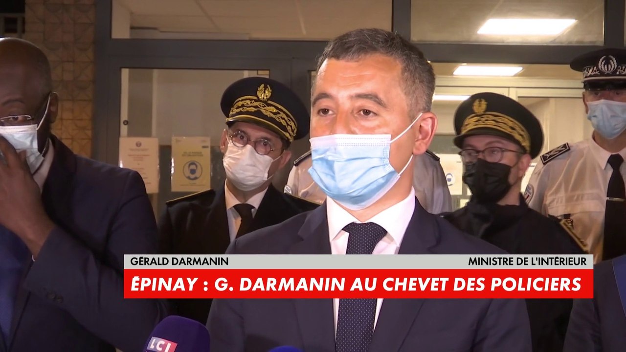 Gérald Darmanin en visite dans un commissariat d'Epinay : "Une démonstration de force inacceptable de certains voyous"