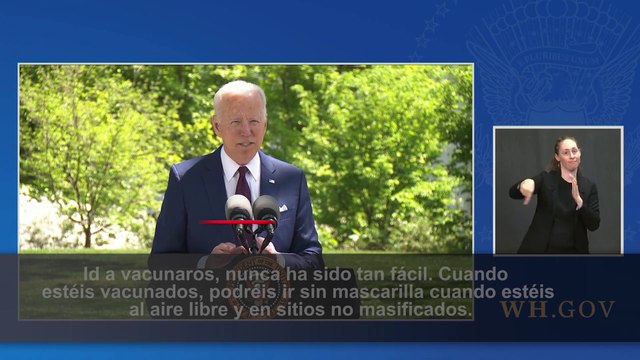 Los estadounidenses vacunados podrán ir sin mascarilla al aire libre