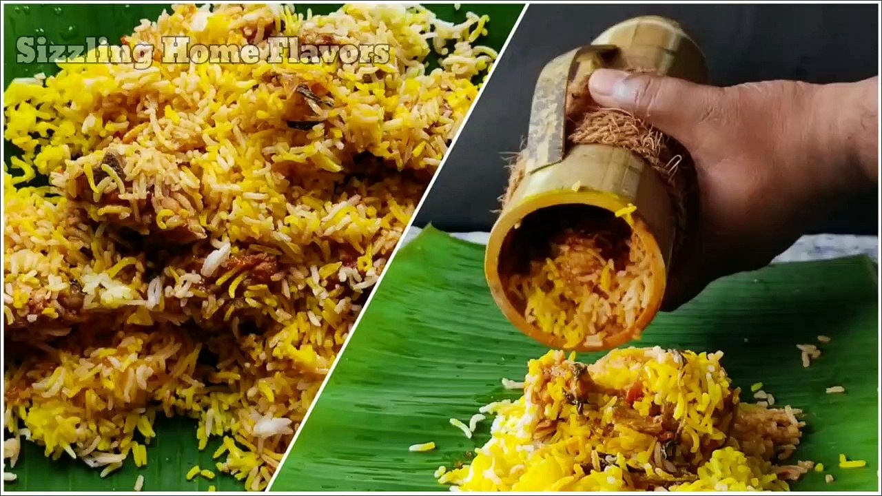 Bamboo Biryani | Bamboo Biriyani Recipe |Bamboo Chicken Briyani | How To Make Bamboo Biryani At Home