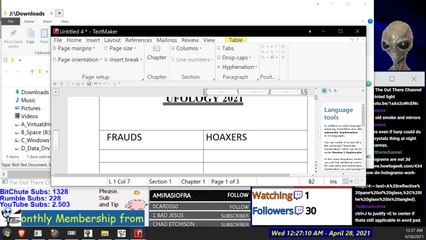 UFO videos w}Paul -Secureteam vid+Pt1.Who are the Biggest Frauds in UFOLOGY on YT ]-OT Chan Live-402-Pt3