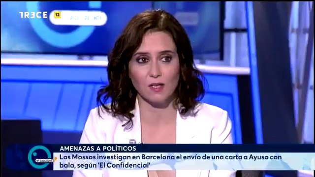Ayuso, destinataria de una carta con balas, sopapea a Pablo Iglesias: Ante estas amenazas, desprecio y serenidad