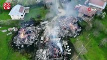 2 kişinin öldüğü, 3 evin yandığı yangının boyutu gün ağarınca ortaya çıktı