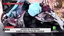 Chaclacayo: pasajeros de bus resultaron ilesos tras violento impacto de auto