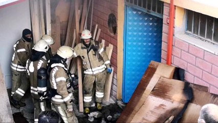 Ümraniye'de mobilya atölyesinde yangın