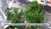La borrasca Lola causa estragos e inundaciones en su ascenso por la Península