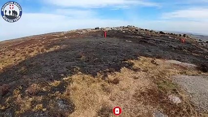 Drone footage of aftermath of Kinder Scout fire