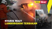 Nyaris maut Lamborghini terbakar