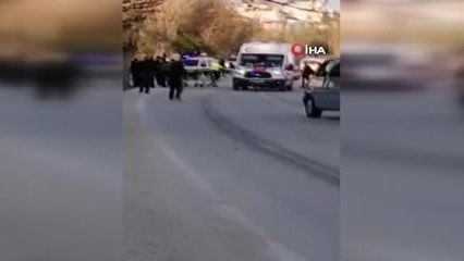 Konya'da baba ve 2 çocuğunun hayatını kaybettiği kaza kamerada