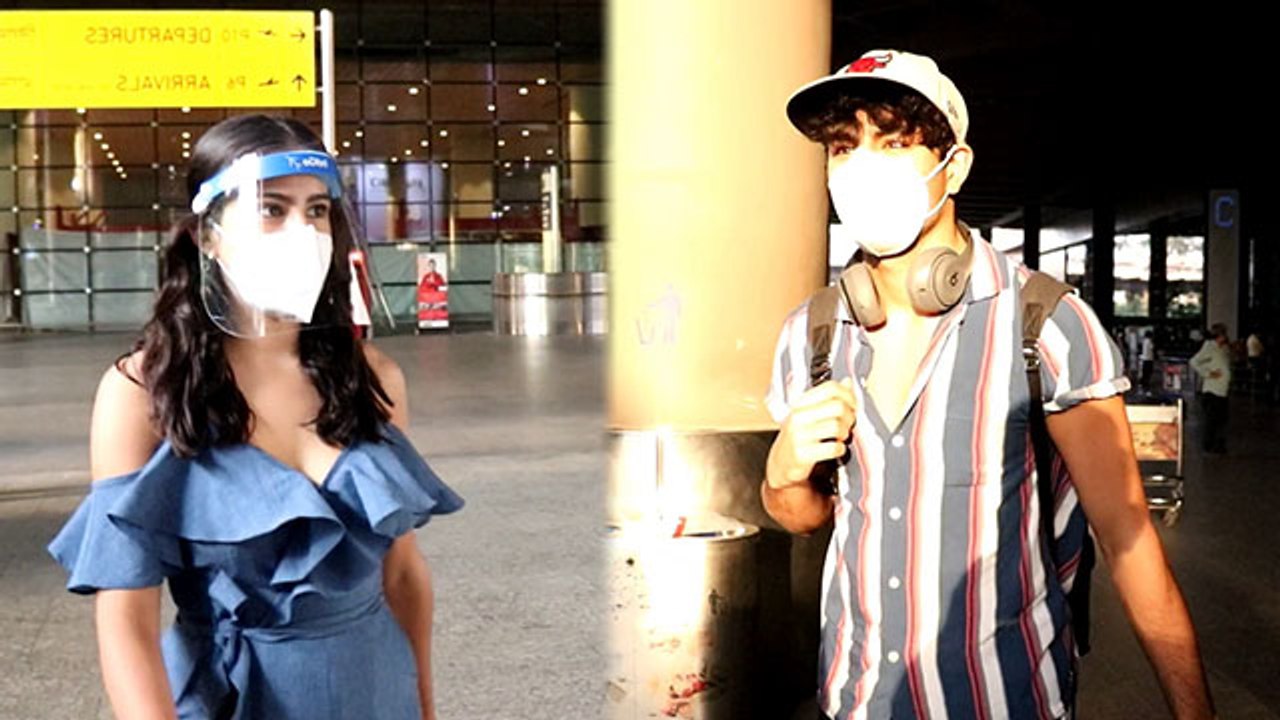 Sara Ali Khan भाई Ibrahim Ali Khan के साथ वापस लौटी Mumbai | FilmiBeat