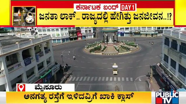 Good Response For Janata Lockdown In Mysuru, Mangaluru, Kalaburagi and Bellary