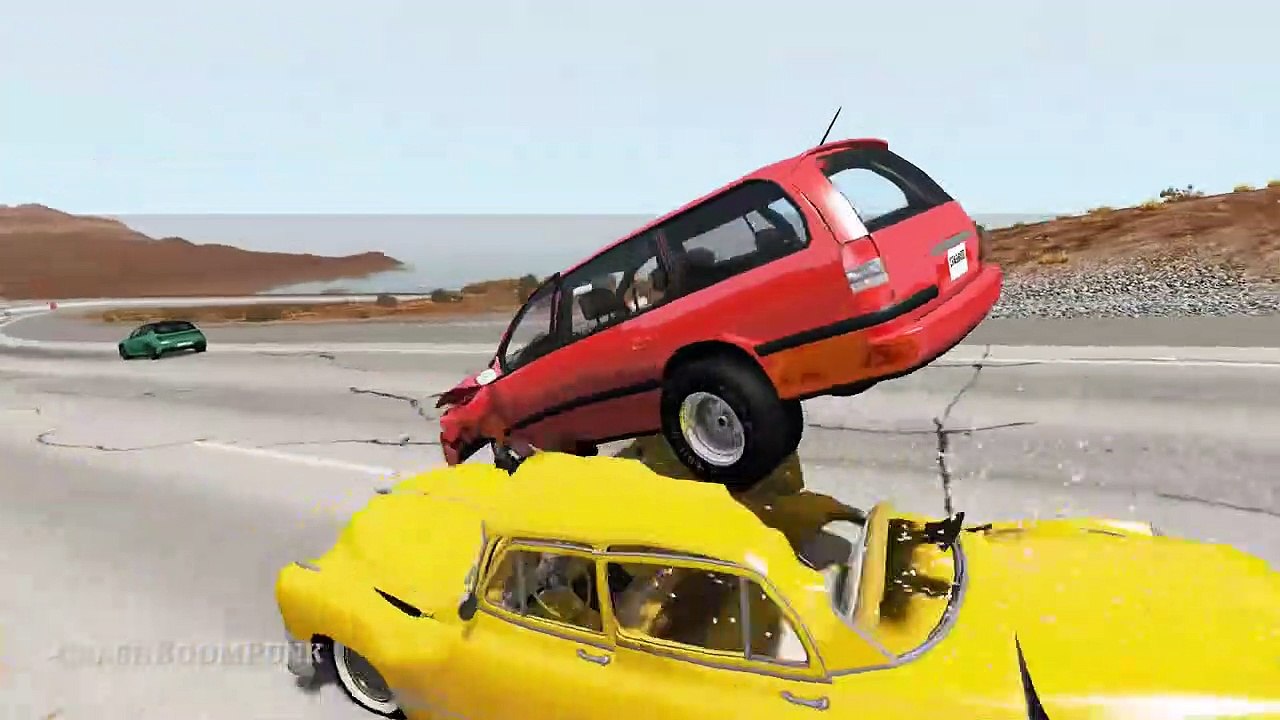 High Speed Traffic Crashes #55 - Beamng Drive | Crashboompunk