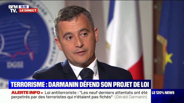 Gérald Darmanin sur le terrorisme: Ce serait mentir de considérer que si on fermait hermétiquement nos frontières, nous serions protégés