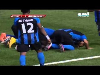 مباراة الانصار و طرابلس دوري الفا الاسبوع 21