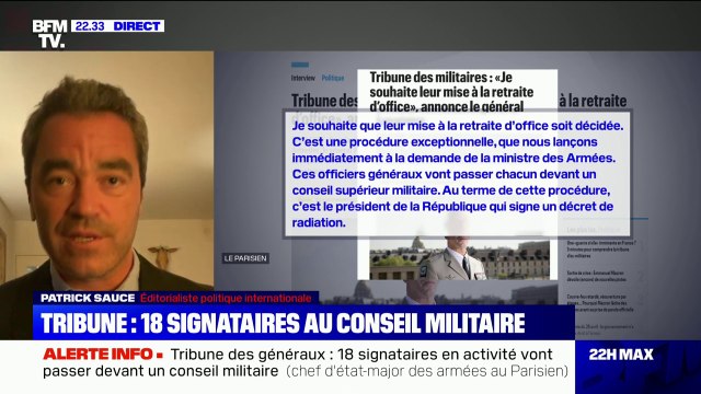 Tribune controversée: 18 signataires en activité vont passer devant un conseil militaire, selon le chef d’état-major des armées