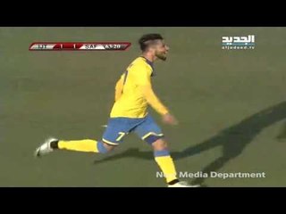 الصفاء يتقدم على الاجتماعي 2-1 عن طريق عمر الكردي د.64