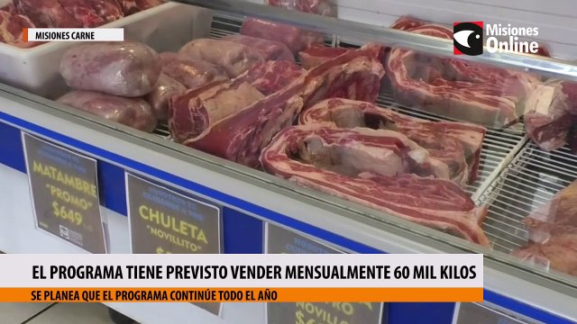 El programa Misiones Carne tiene previsto vender mensualmente alrededor de 60 mil kilos de carne