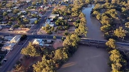 Floodwater makes its way downstream to Victoria