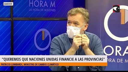 El Ministro de Cambio Climático de la provincia, Patricio Lombardi, quién visito el estudio de Misiones Online para participar del programa La Hora M