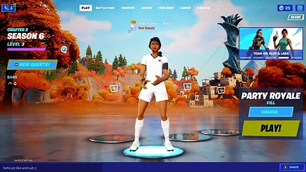 White Soccer Skin Dancing In Lobby For Tiktoks! ( Scenario Riader Revenge And More! )