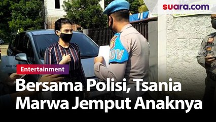 Jemput Anak di Rumah Atalarik, Tsania Marwa Ditemani Banyak Polisi