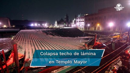 Granizada derrumba techumbre que resguardaba Templo Mayor