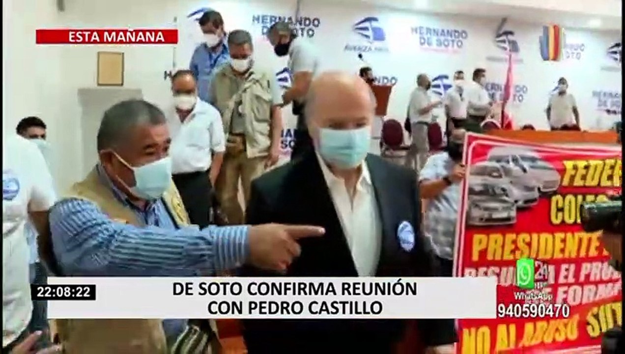 Hernando de Soto confirmó que se reunió con Pedro Castillo, pero no para darle su respaldo