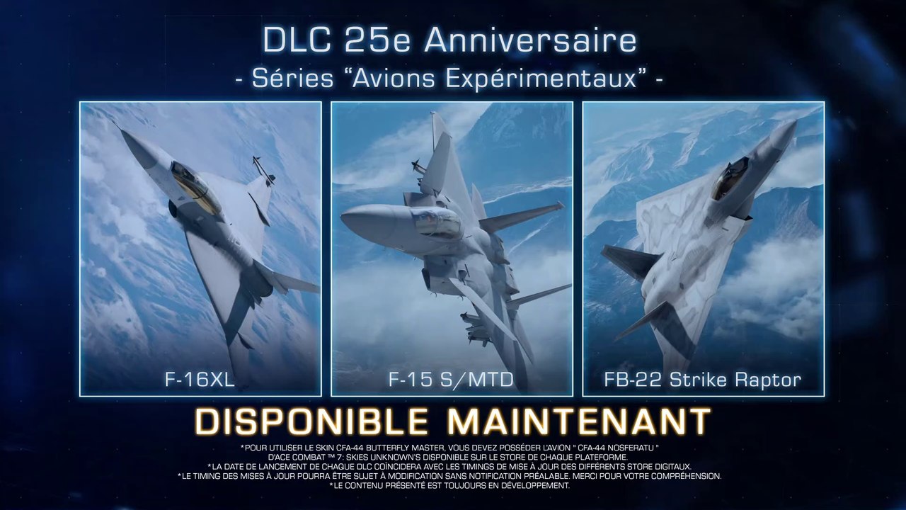 Ace Combat 7 : Skies Unknown - Sortie du DLC 25e anniversaire "Avions Expérimentaux"