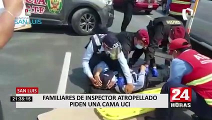 San Luis: piden ayuda para encontrar cama UCI para inspector atropellado