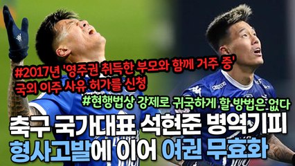 축구 국가대표 출신 석현준 병역기피, 형사고발에 이어 여권 무효화
