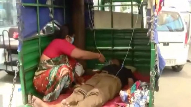 No bed in the hospital, patient is being treated in a tempo