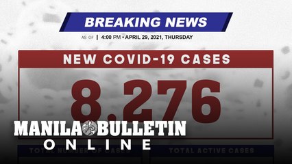 DOH reports 8,276  new cases, bringing the national total to 1,028,738, as of April 29, 2021