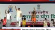 CM Devendra Fadnavis and Ramdev Baba celebrates International Yoga Day