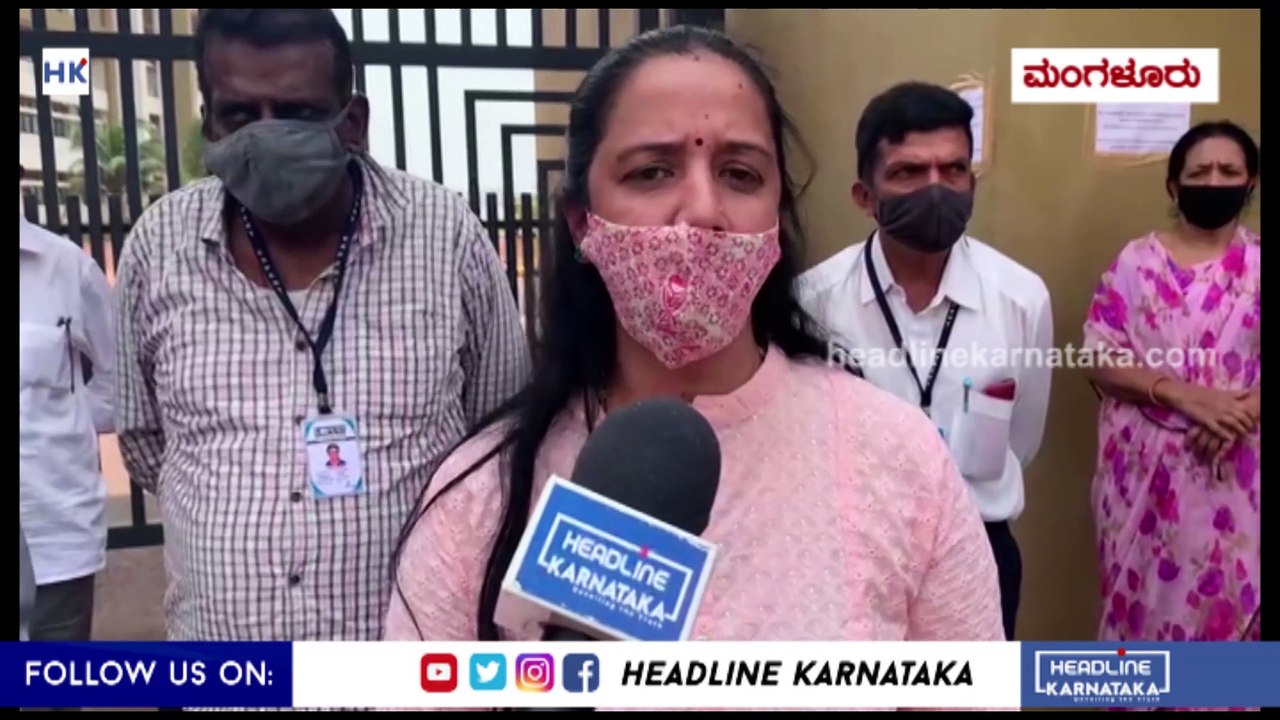 Mangalore Parents Protest at Expert College Campus Valachil as Students are not being let out to Homes after Lockdown
