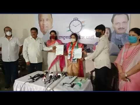 सिने अभिनेत्री प्रिया बेर्डे यांचा राष्ट्रवादीमध्ये प्रवेश | Sakal Media |